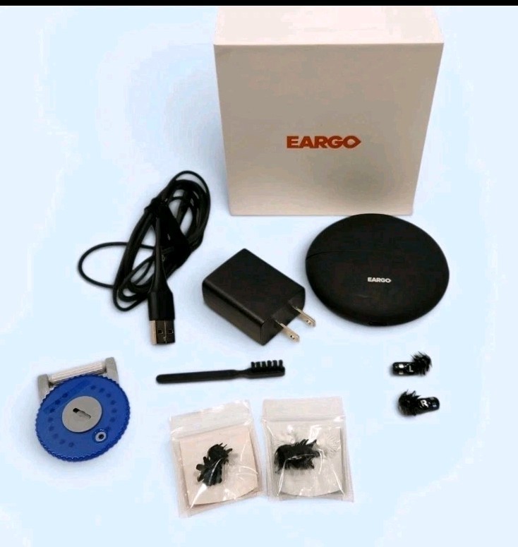 EARGO 6 Neo HiFi Hearing Aids Rechargeable Extra Flexi Palms Guards *Read*