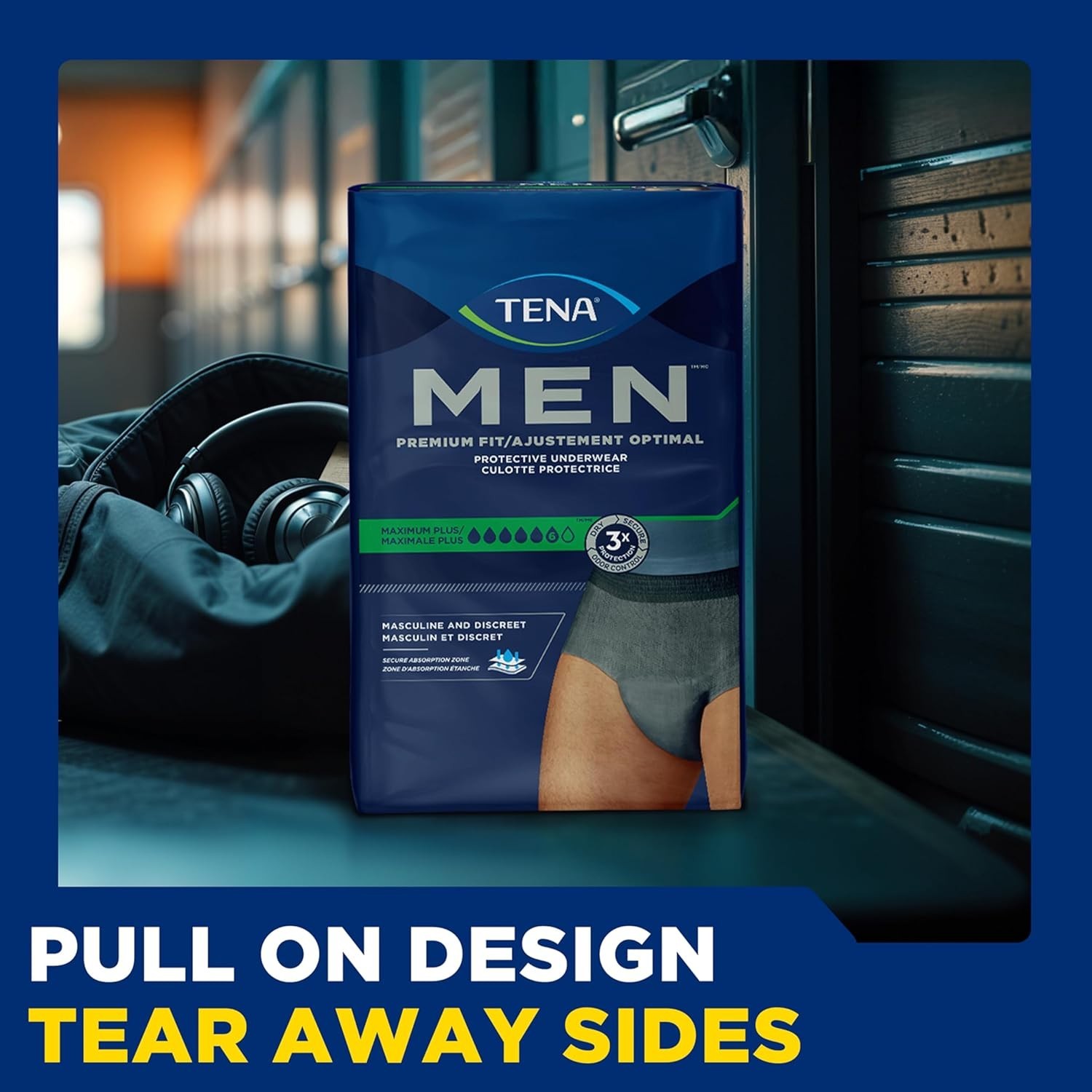 Men Incontinence Underwear, Maximum Plus Absorbency, Adult Diapers, Small/Med…