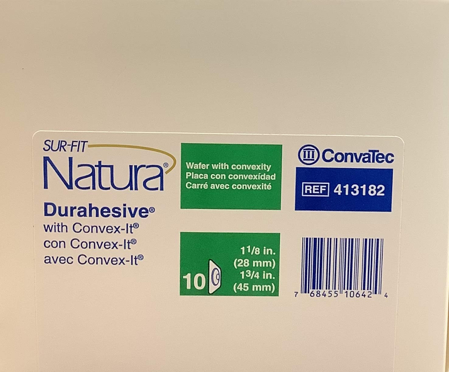 Convatec 413182 SUR-FIT Natura Two-Piece Durahesive Skin Barrier Pack of 10
