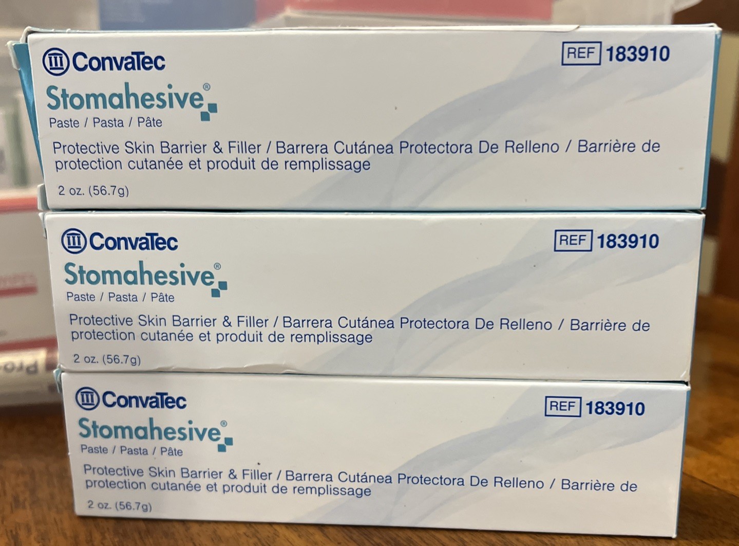 Lot Of Three ￼CONVATEC 183910 Stomahesive Paste – 2oz Tubes – 3 Pack
