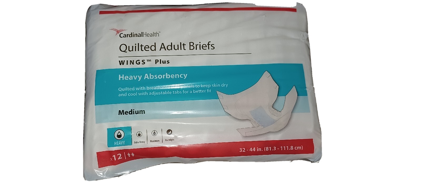 Cardinal Health Quilted Adult Briefs Diaper Medium Heavy Absorbent