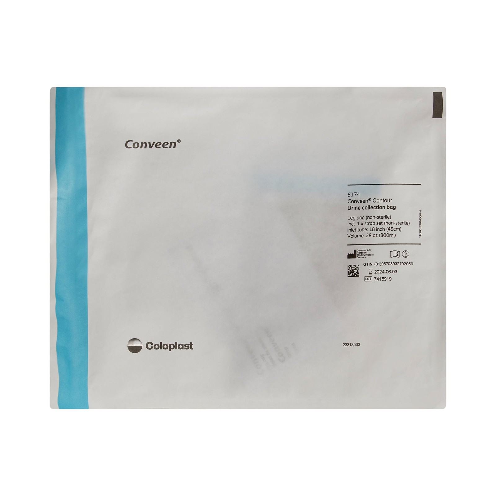 Conveen Security+ 800 mL Urinary Leg Bag 5174 10 Ct