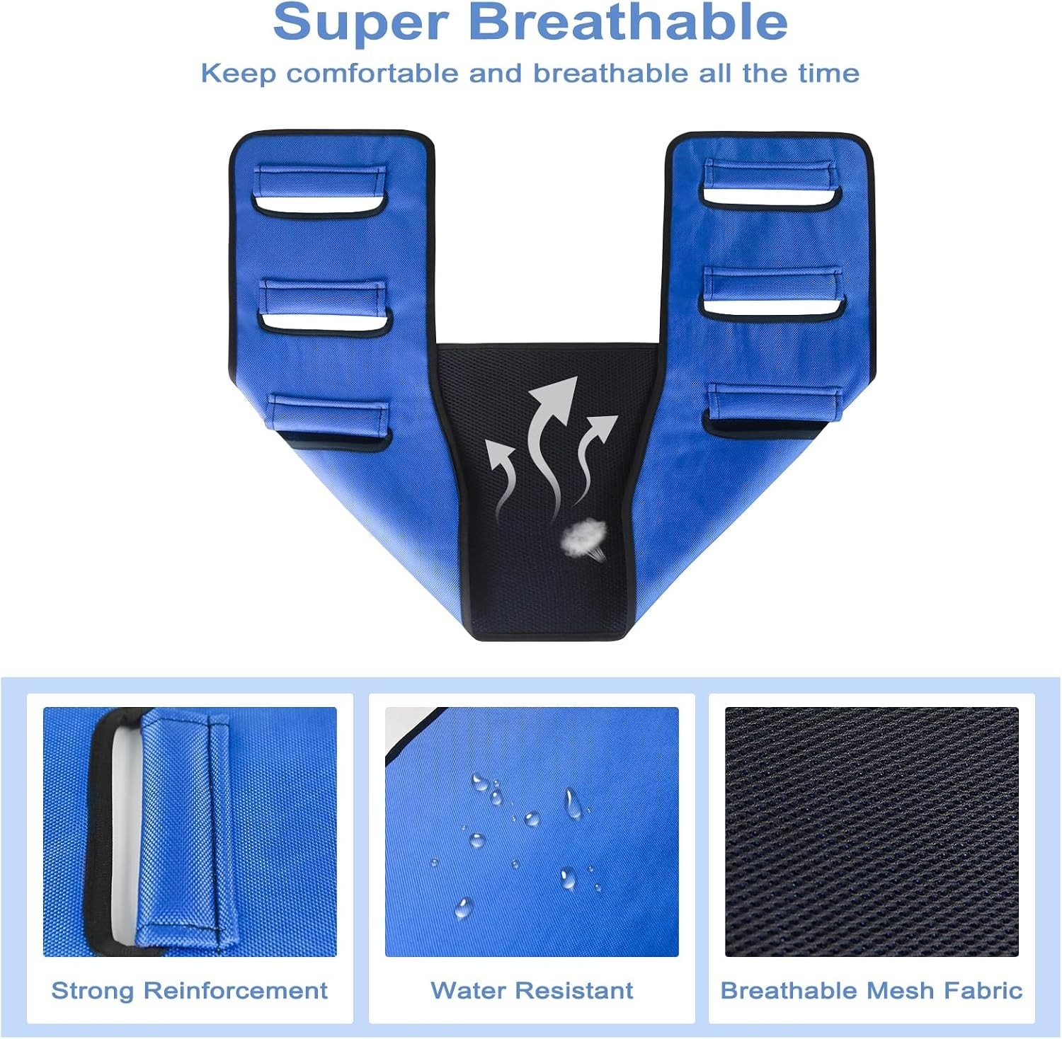 Comfortable Padded Gait Belt Transfer Sling for Safe Mobility – Supports 330 lbs