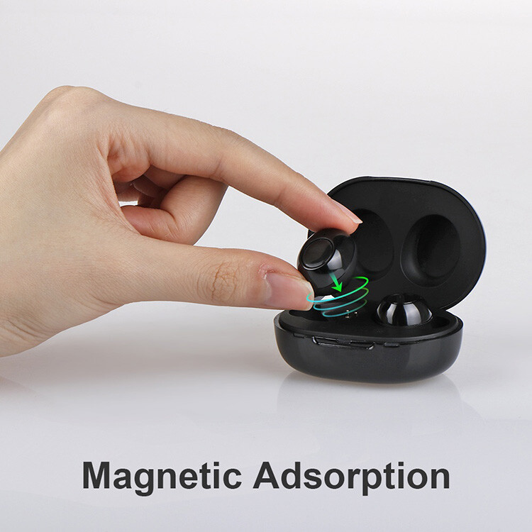 Pair of Hearing Amplifiers Rechargeable Black with USB Cable For The Elderly US