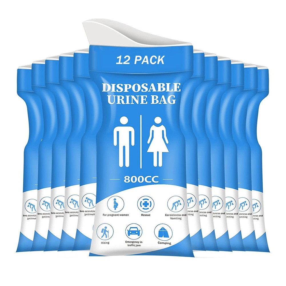 Disposable Urine Bag, 12 PCS Pee Bags for Travel for Women/Men, 800ML2485