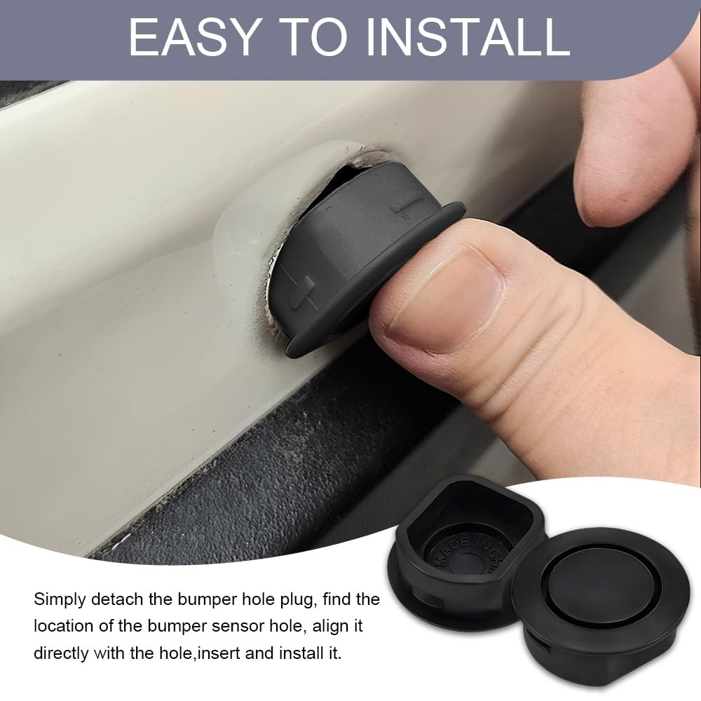 10PCS Car Bumper Sensor Hole Plugs, Automobile Front and Rear Bumper Radar Pr…