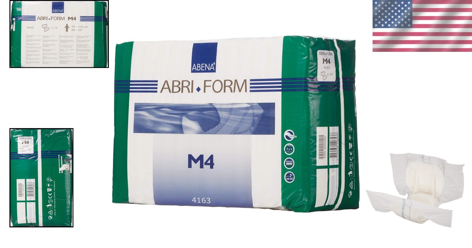 Medium Abri-Form Comfort Diapers – Plastic-Backed, High Absorption, 42 Count