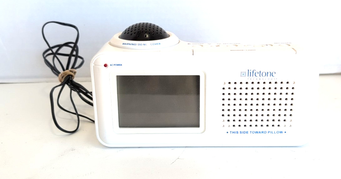 Lifetone HLAC151 Bedside Vibrating Fire Alarm and Clock *No Bed Shaker*