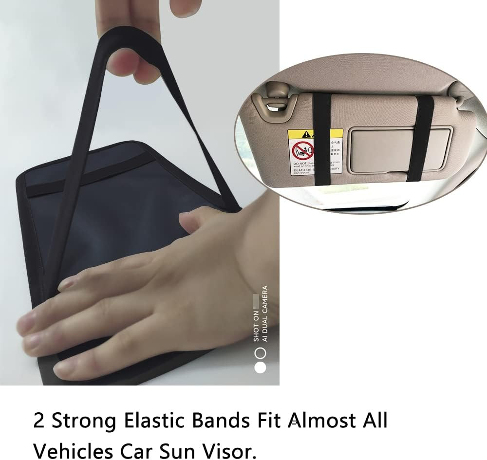 Lofrcin Handicap Placard Holder for Auto, 1 PCS Black Visor Placard Holder, Hand