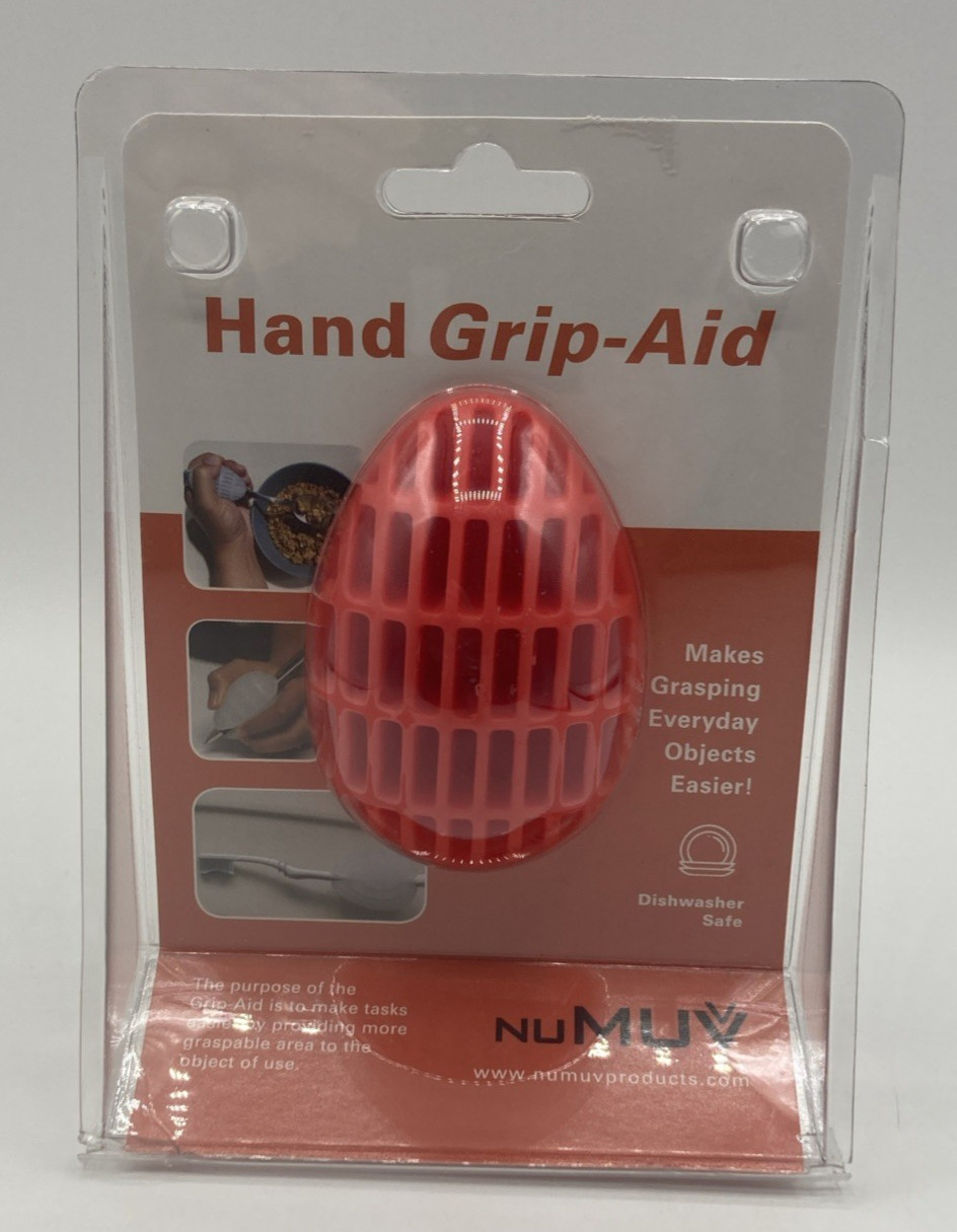 NuMuv Hand Grip Aid Red Brand New Sealed (Makes Grasping Objects Easier)