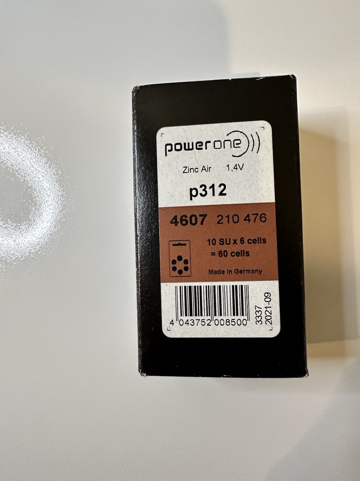 Power One Batteries Hearing Aid PowerOne P312 60 Pack Expired