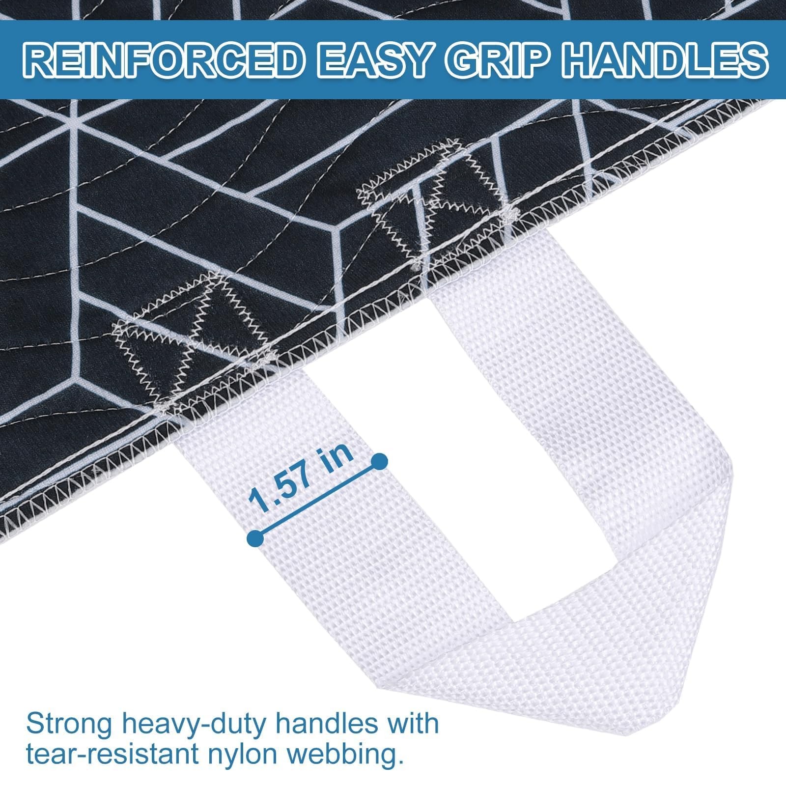 Positioning Bed Pads 8 Handles 2 PCS 34×52 Inch Waterproof Incontinence Blue