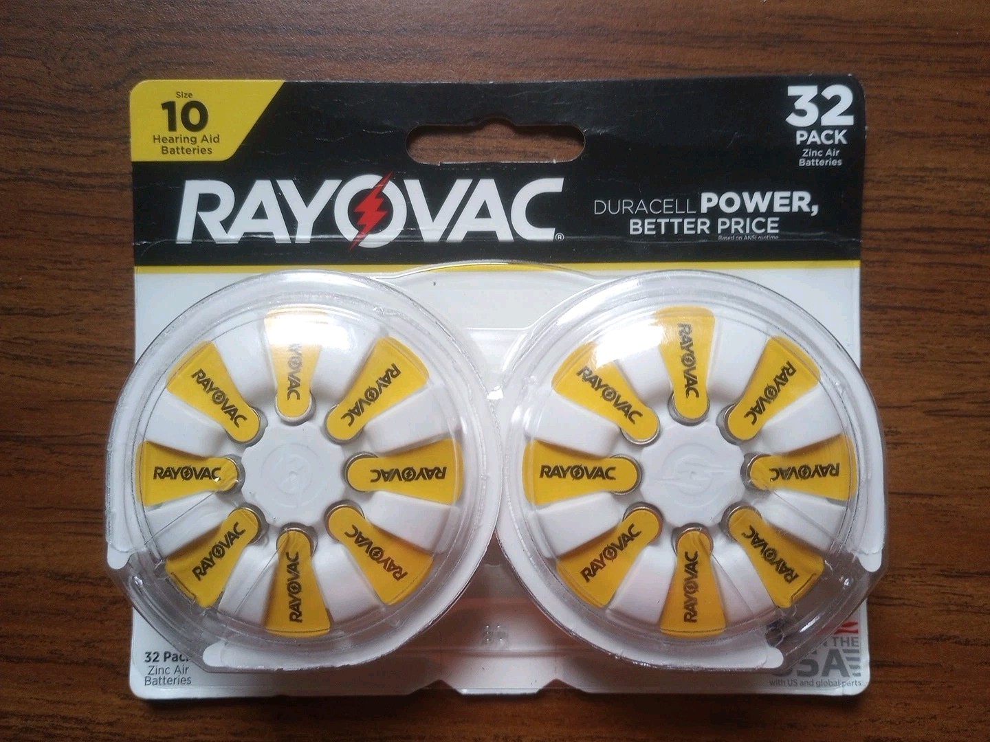 32 Pack Of Hearing Aid Batteries Rayovac Size 10 1.45v Exp 06/2027