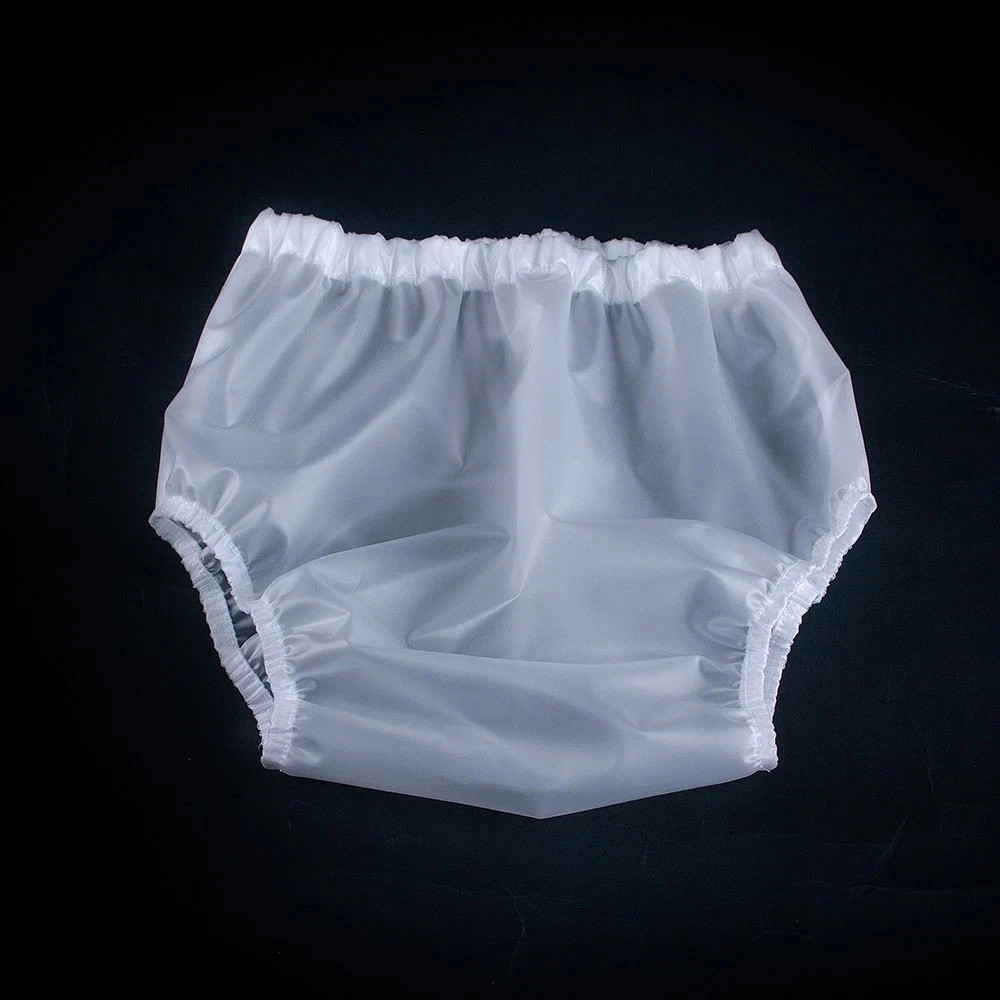 Clear Adult Waterproof TPU Incontinence Pants Reusable Plastic Diaper Cover