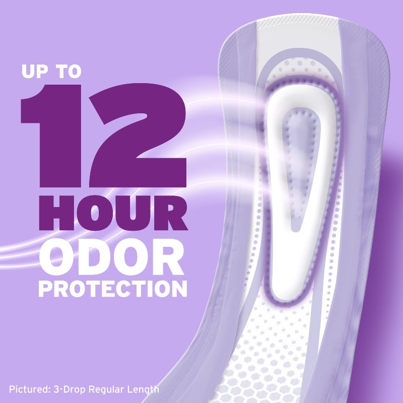 Poise Ultra Thin Incontinence Pads, 4 Drop Moderate Absorbency,Length,60 Count