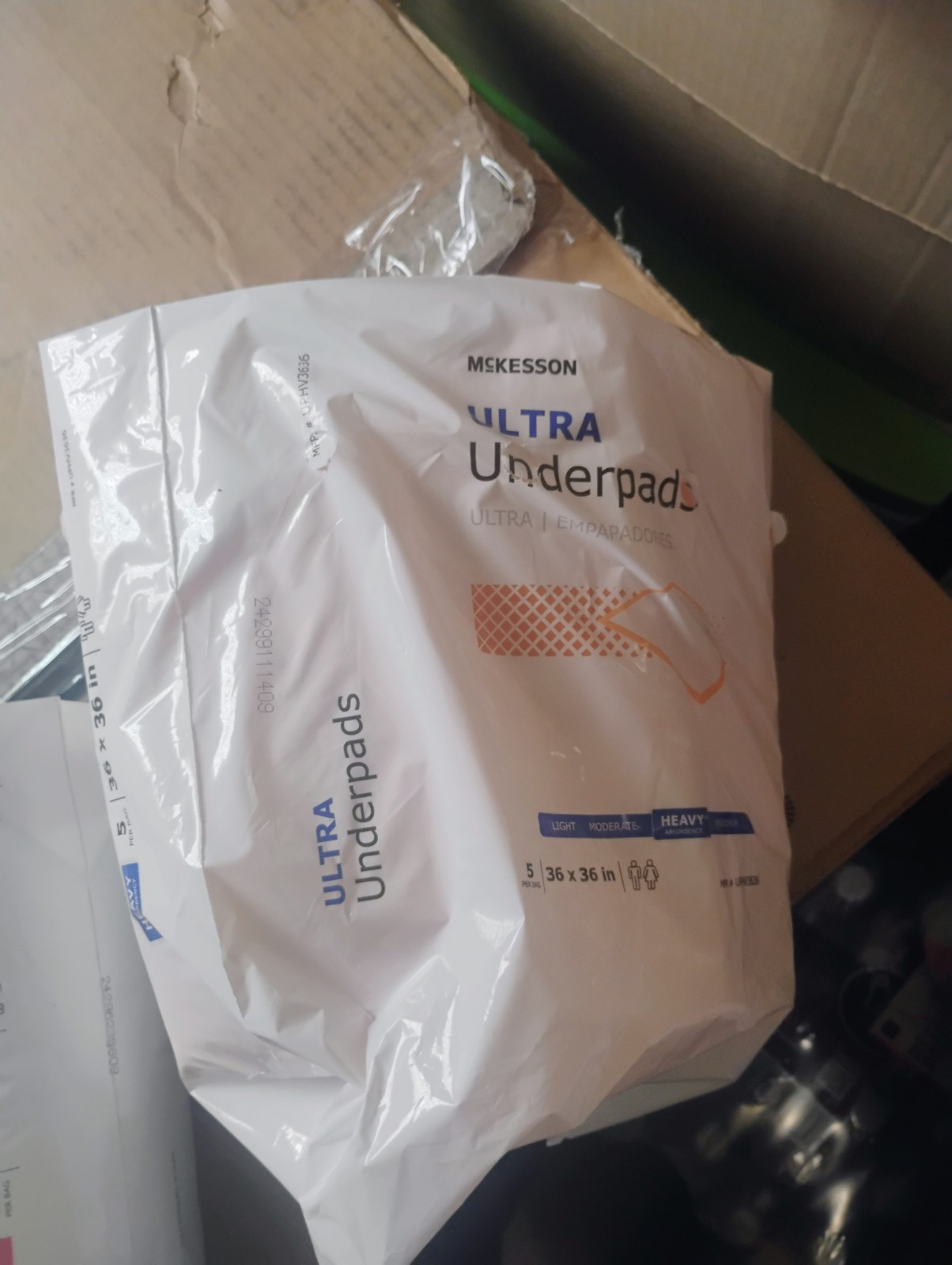 McKesson Ultra Breathable Underpad Heavy Absorbency 23X36″ 60 ct