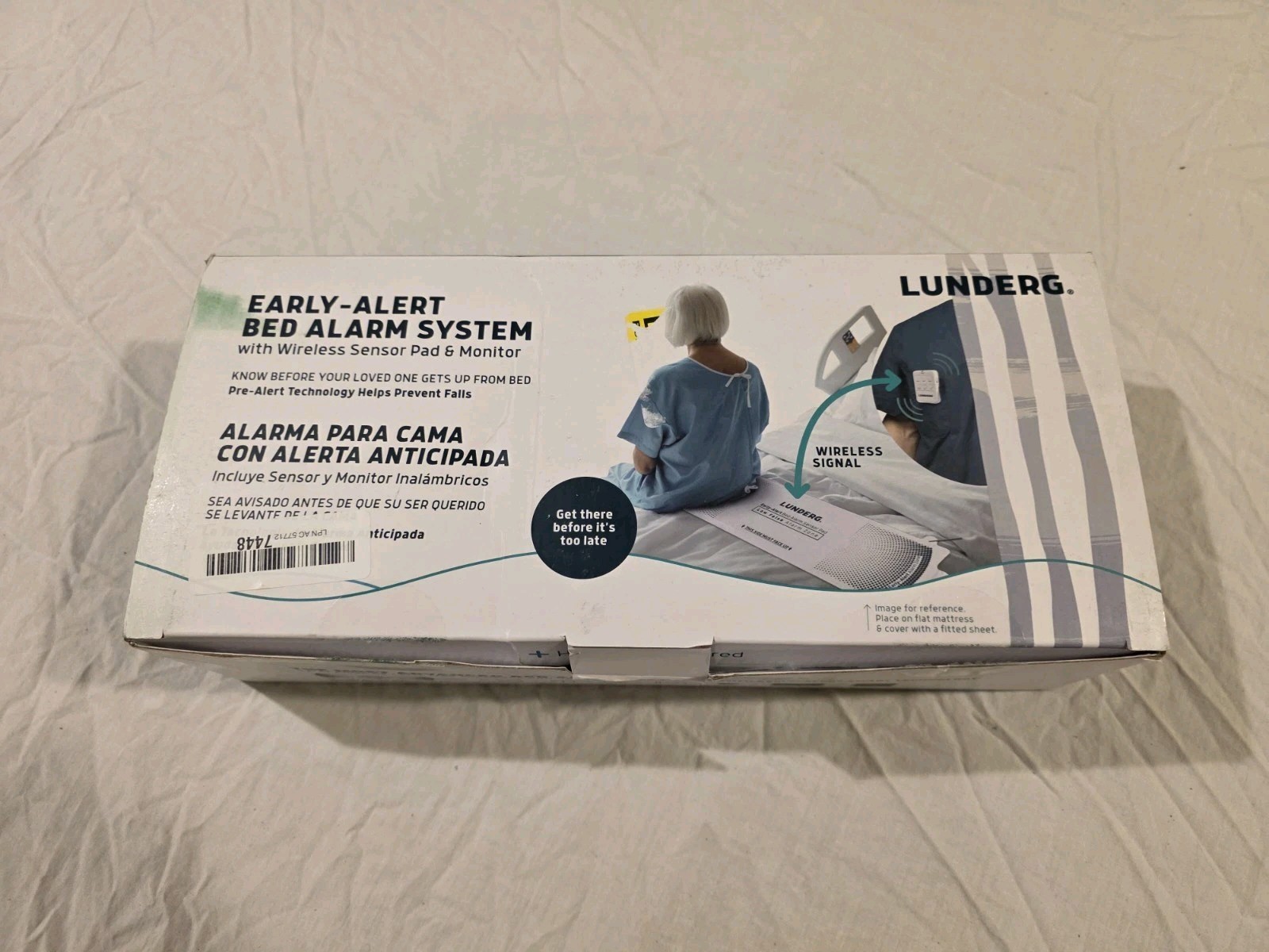 Lunderg Early-Alert Bed Alarm System w/ Wireless Sensor Pad & Monitor/new