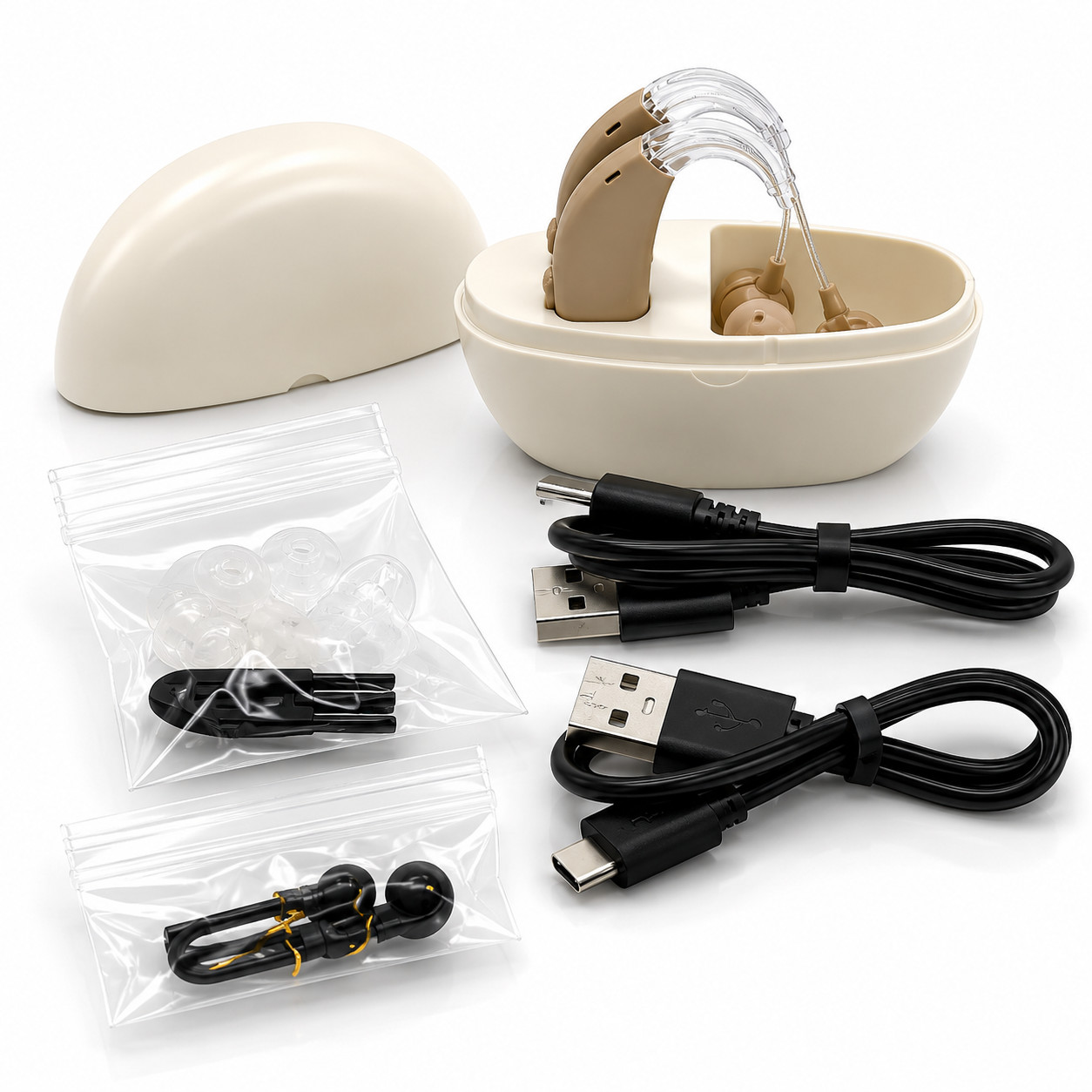 Wuvee Hearing Aids Hearing Amplifiers for Seniors Rechargeable with Noise Cancel
