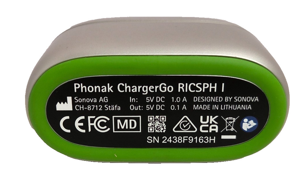 Phonak Charger Go RIC Sphere I for RIC Sphere H.A Open Box Great Buy!!
