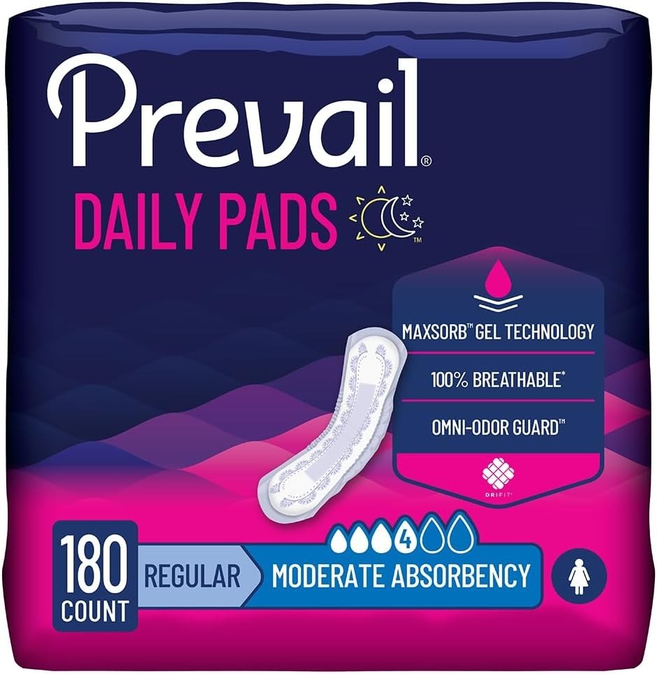 Incontinence Bladder Control Pads for Women, Moderate Absorbency, Regular Len…