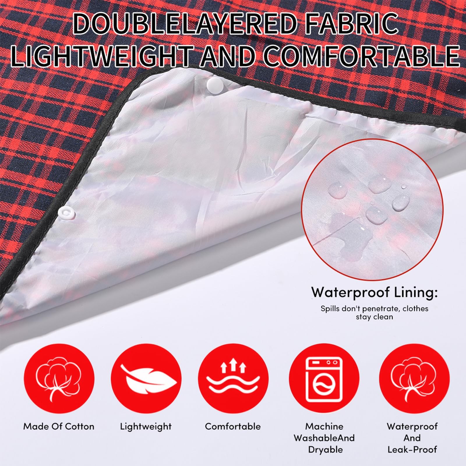Oulisen 3 Pcs Adult Bibs For Men Women Washable, Reusable Adult, 3 Color