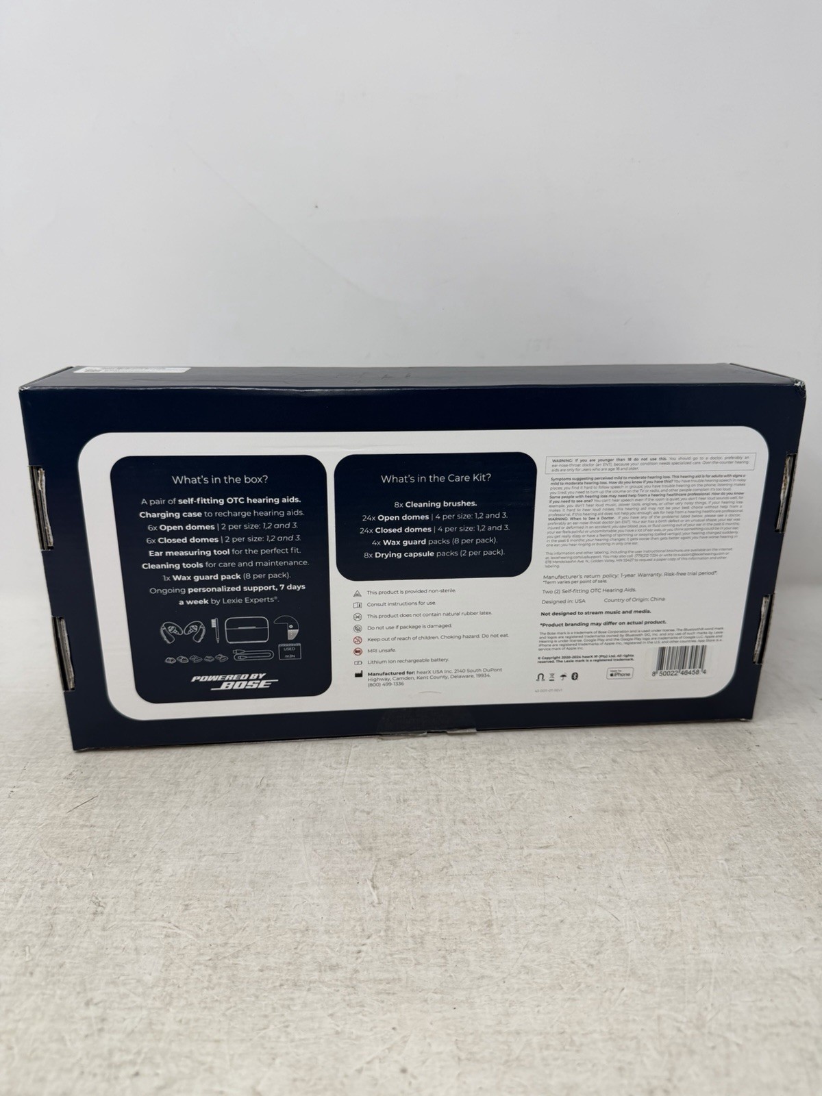 Lexie B2 Plus Self-Fitting OTC Hearing Aids powered by Bose w/Care Kit