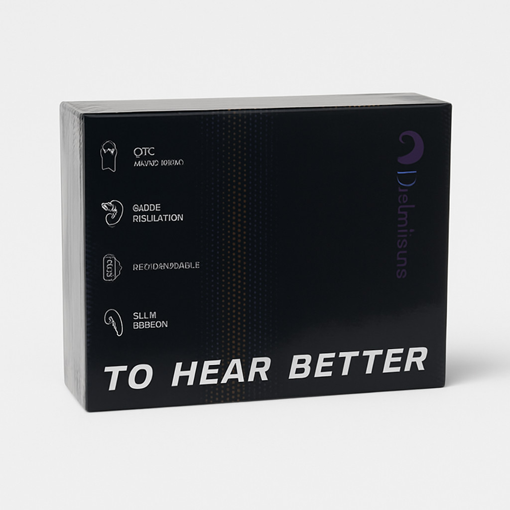 Delmicure OTC Hearing Aids Rechargeable Digital Noise Reduction Slim Invisible P