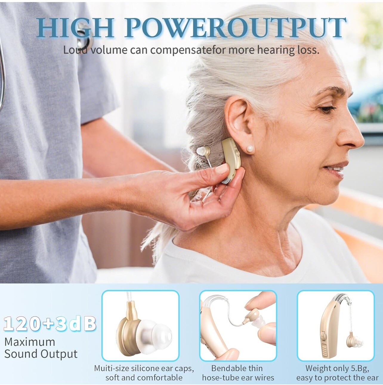 Kullre Hearing Aids, Hearing Aids for Seniors with Noise Cancelling and Volume
