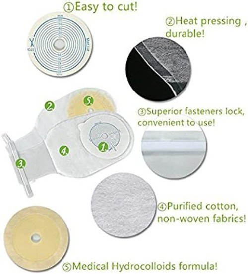 10-Pack Colostomy Bag Supplies – Drainable Pouch System for Comfort & Security