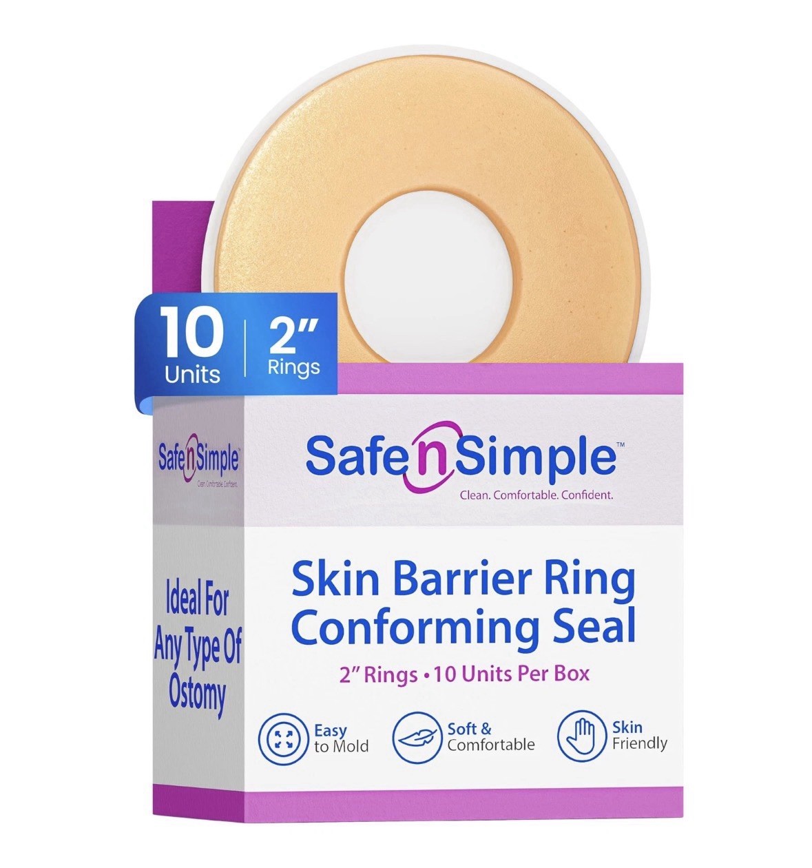 10 SafeNSimple SNS684U2 Conforming Seals 2″ Skin Barrier Rings Exp 07/1 – 2028