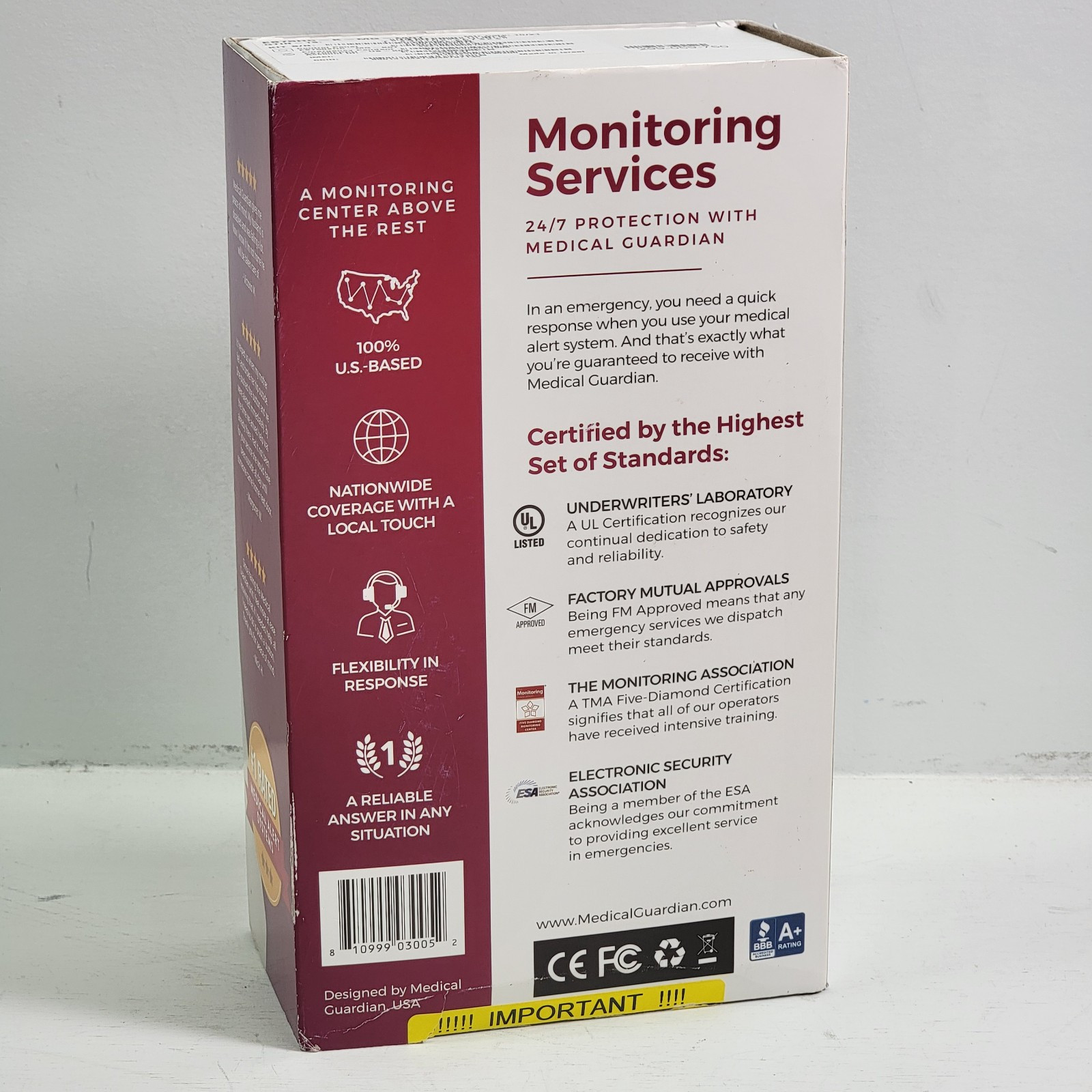 Medical Guardian In-Home Cellular Loud and Clear Medical Alert System (BBAA)