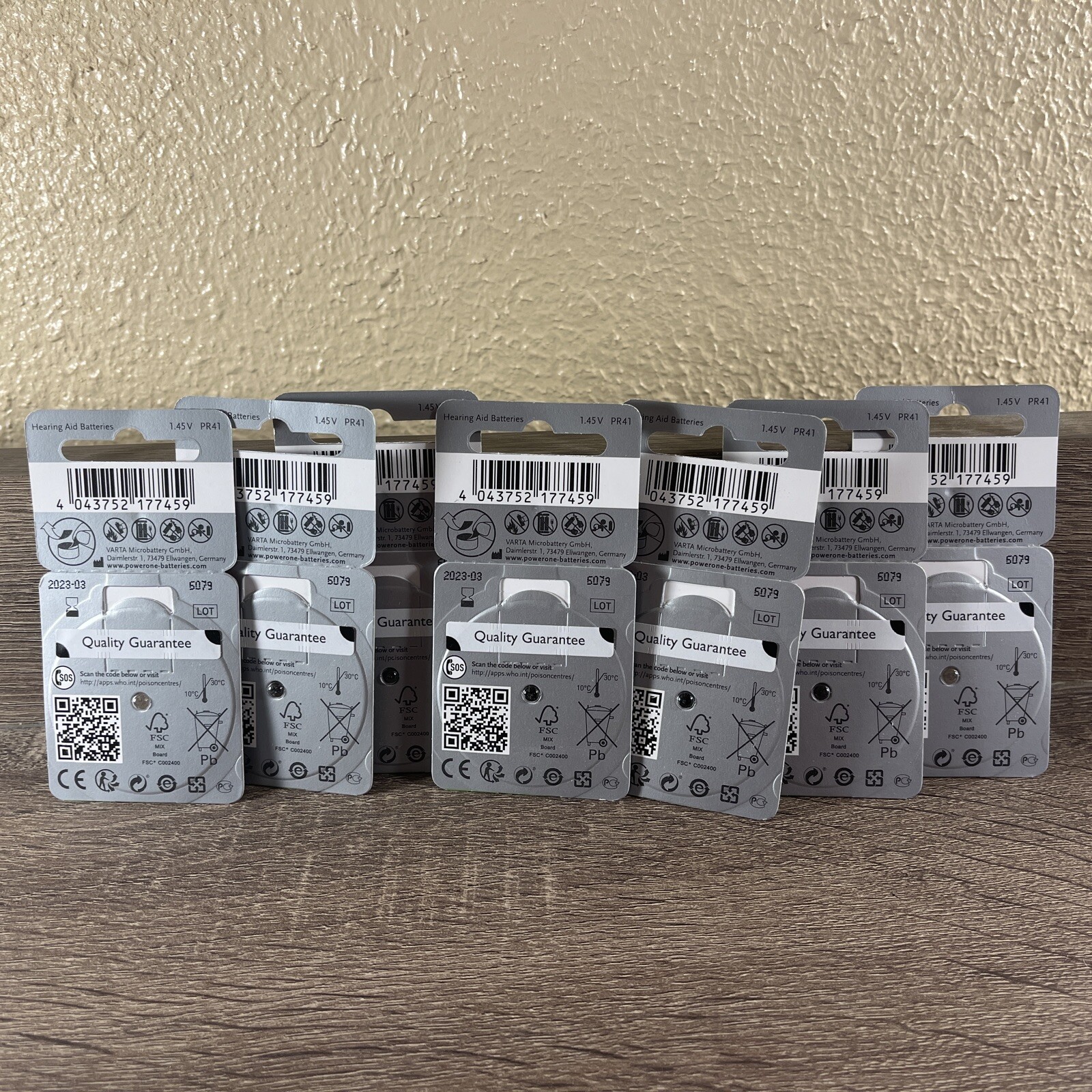 Lot of 42 Power-One P312 Hearing Aid Batteries Exp 10/22 5358 1.45V PR41 Germany
