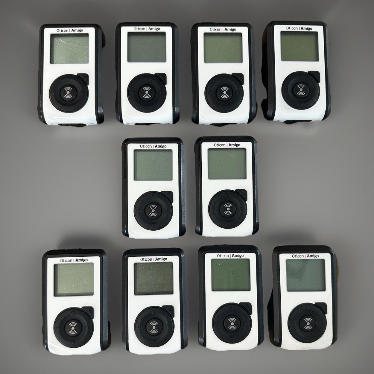 *Lot of 10* Oticon Amigo T30 Hearing Assistance Black & Gray Transmitter w/Mic
