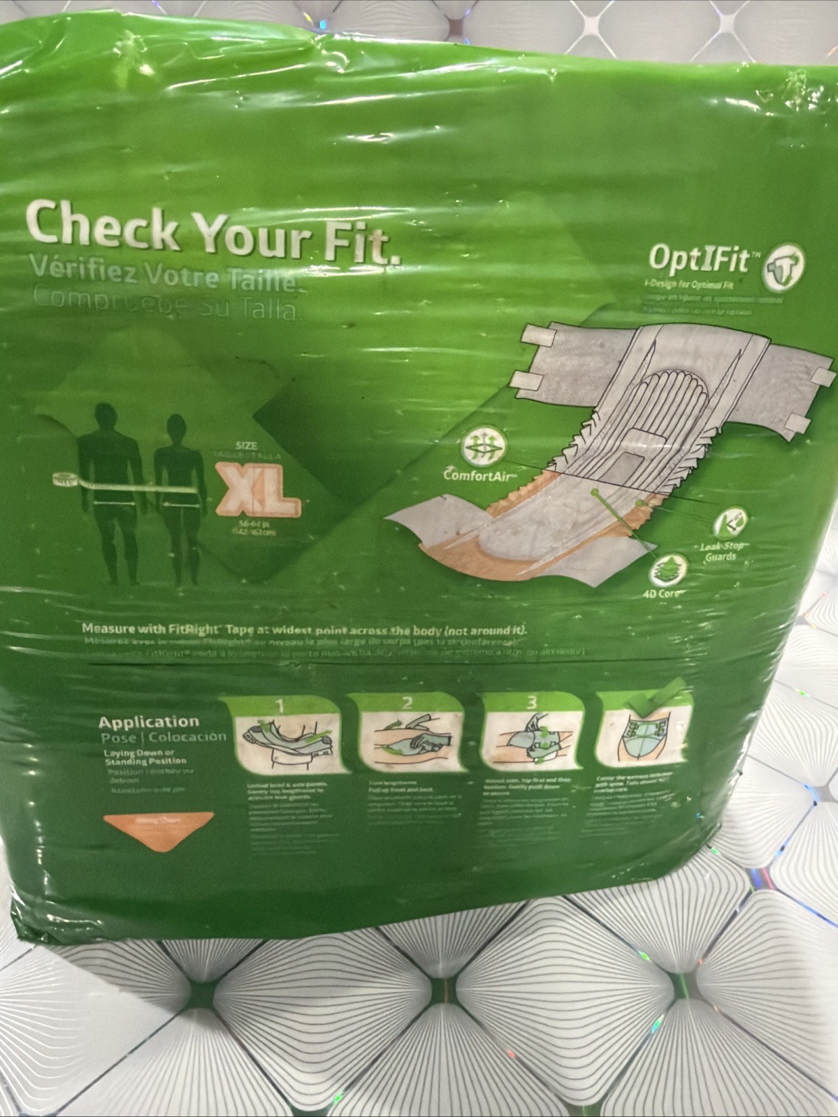 FitRight OptIFit Adult Briefs ULTRA with Leak-Stop Guards XL 20 Count per bag