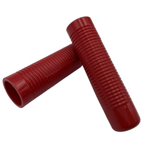 Comfort Axis Classic Ribbed Grip for 1″ Handle Bar, Red – 1 Pair