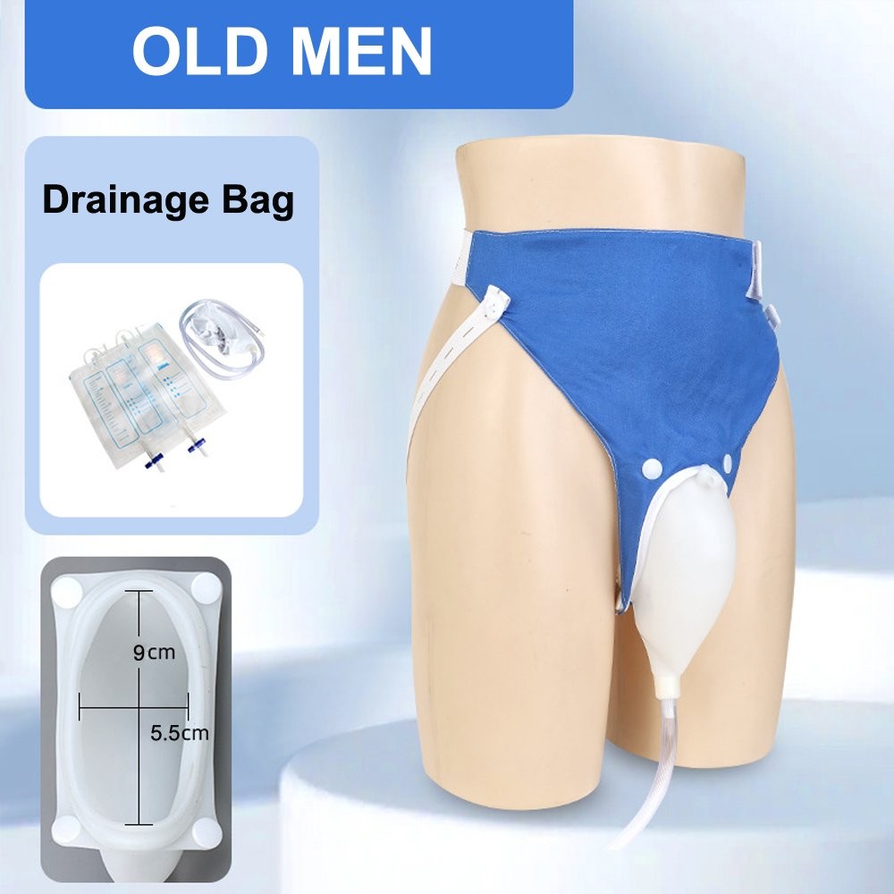 Wearable Urinal Bag Silicone External Urine Catheter Collector for Elderly Care