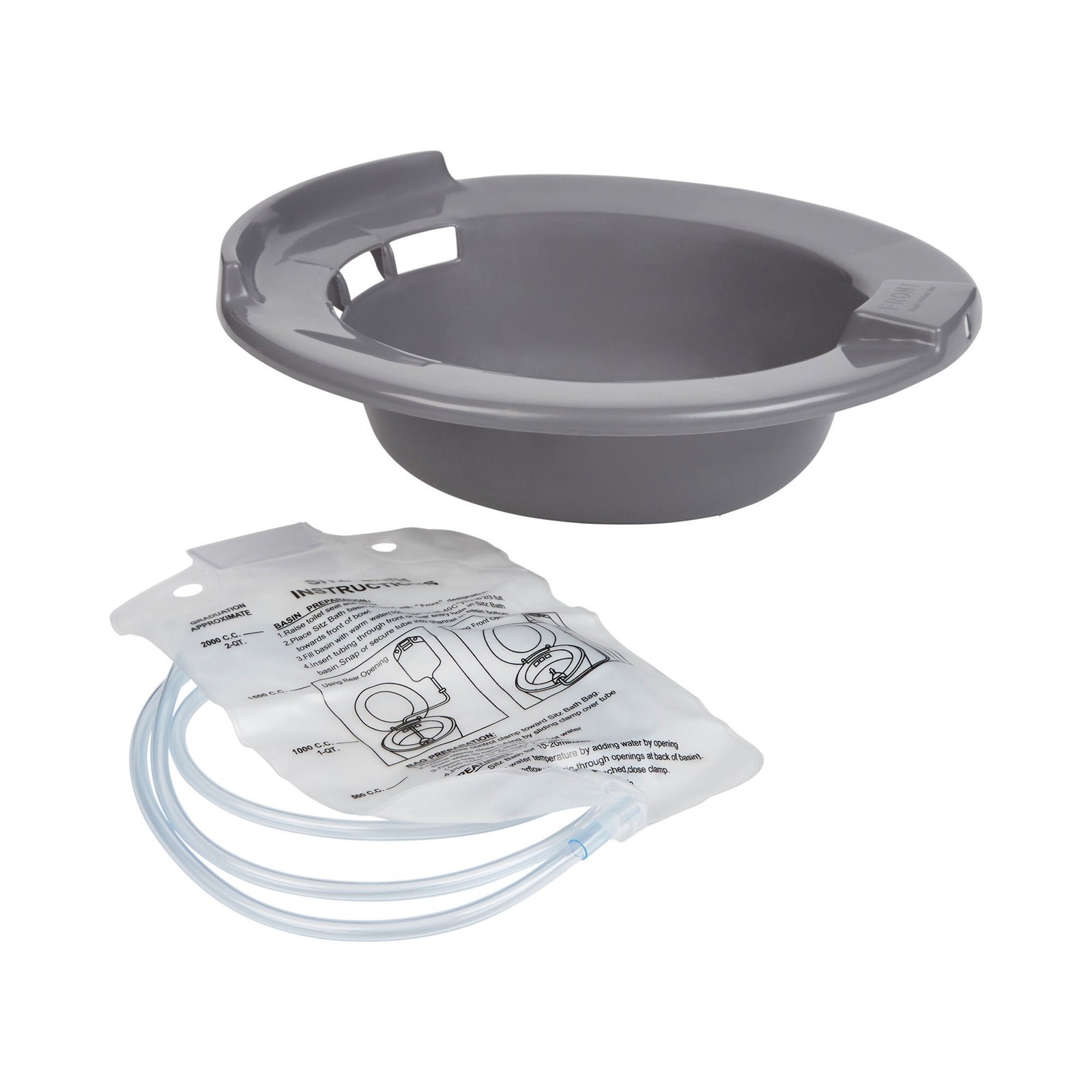 McKesson Sitz Bath Graduated 500 mL Increments up to 2000 mL Graphite 10 Ct
