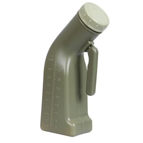Male Urinal Bottle 1000ml Portable Spill Proof Travel Pee Container Screw Cap