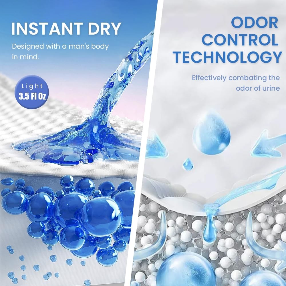 Deodorizing Incontinence Pads for Men,Professional Urine Shields Daytime&Over…