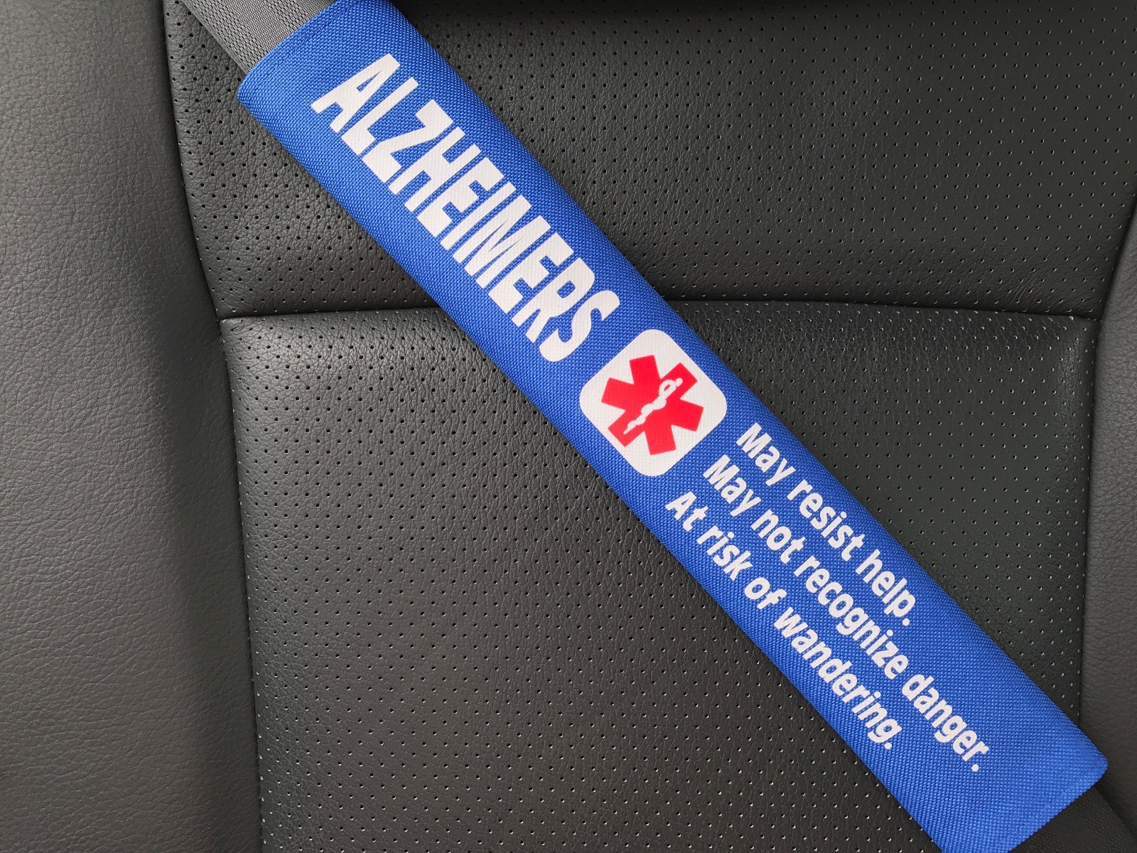 Alzheimers Medical Alert Seat Belt Safety Cover