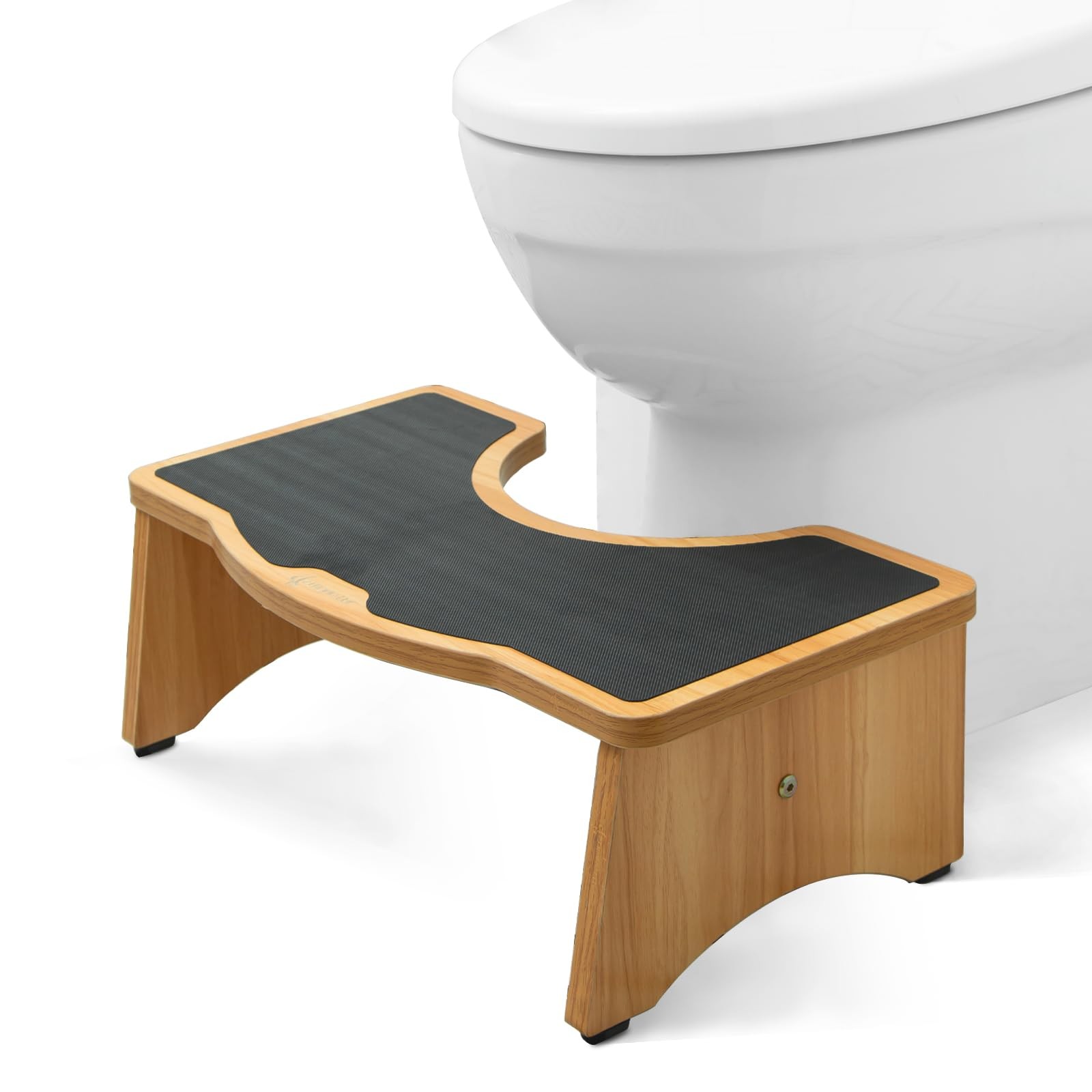 StrongTek Extra Large Squatting Toilet Stool Anti-Slip Bathroom 400lb Capacity