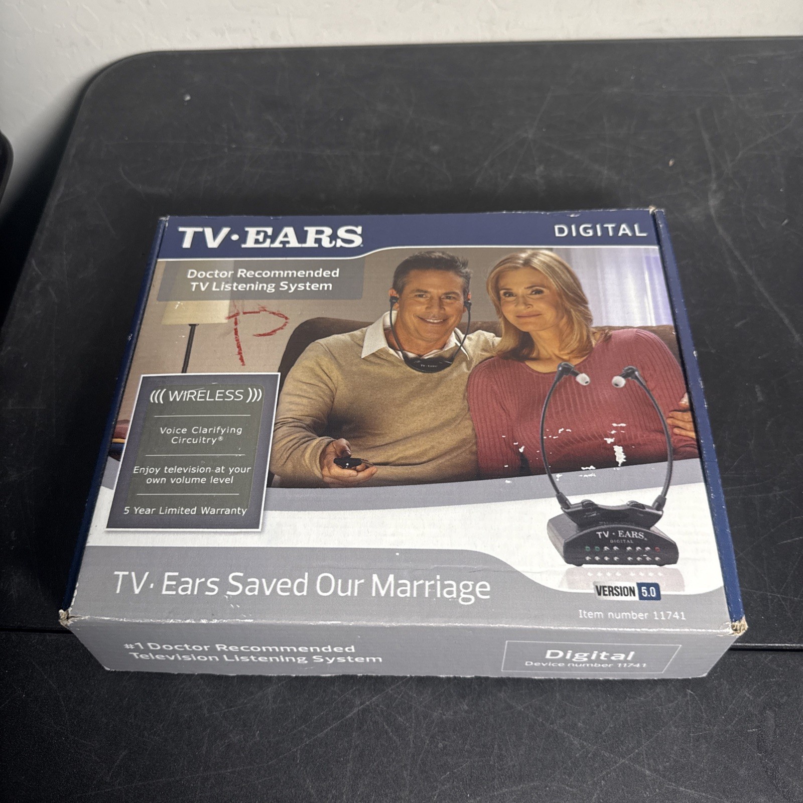 TV Ears 5.0 Wireless Headset System Dual 11741 TV Listening Hearing Assist OB