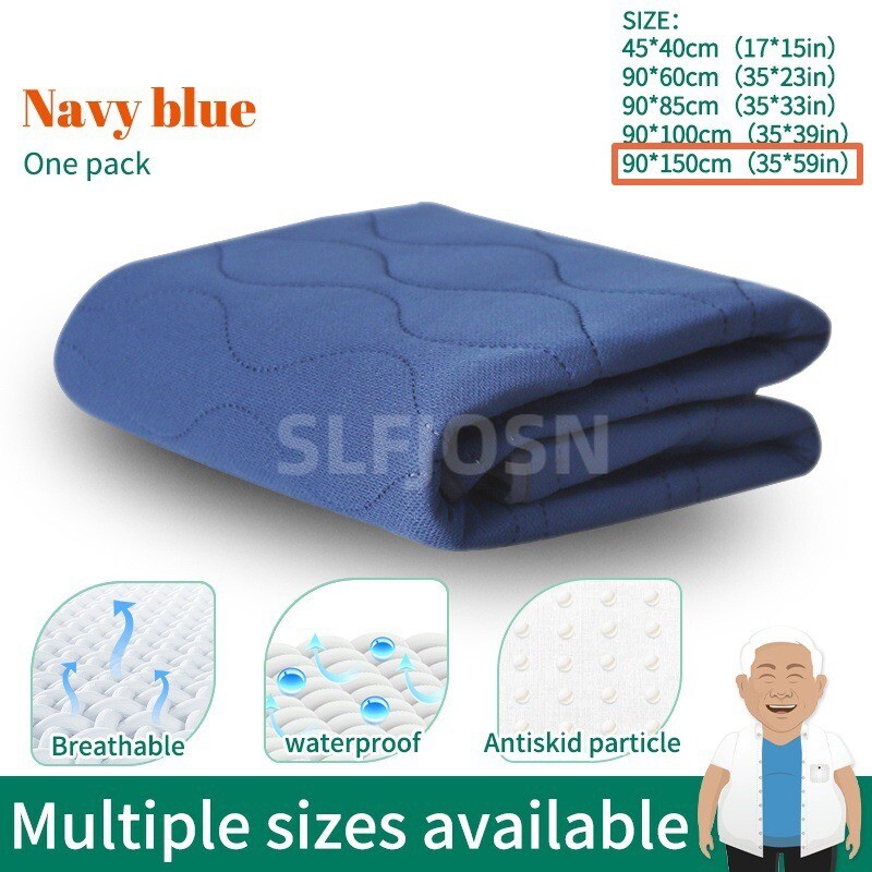 ​Ultra Soft 5-Layer Washable Reusable Incontinence Waterproof Bed Pads Non-slip