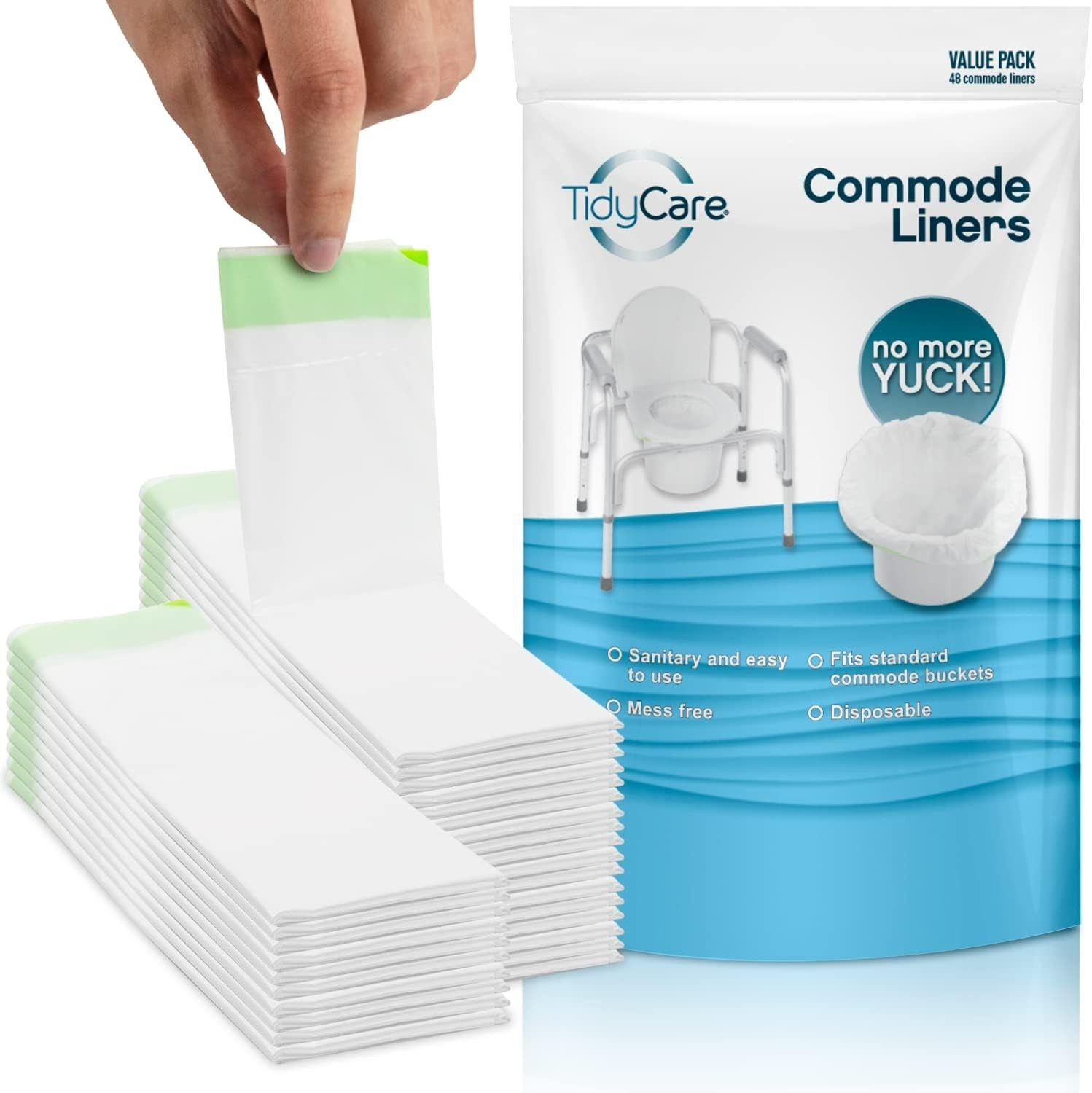 Bedside Commode Liners for Portable Toilet Chair Bucket and Bedpan | Value Pa…