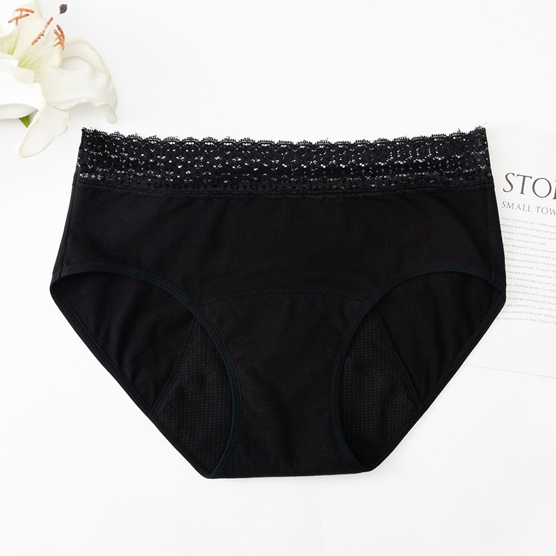 Women’s Mid-Rise Period Underwear 4-Layer Leak-Proof 100% Cotton Comfortable