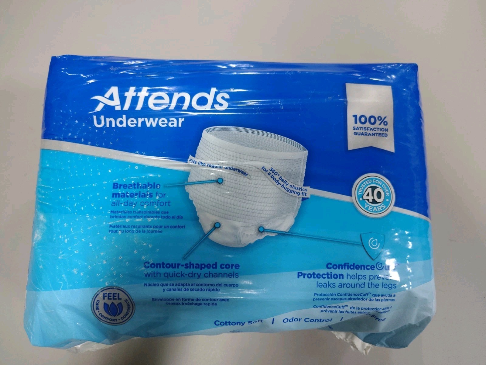 Attends Underwear Youth Small 20”-34” Ultimate Absorbency Unisex, 20 Count