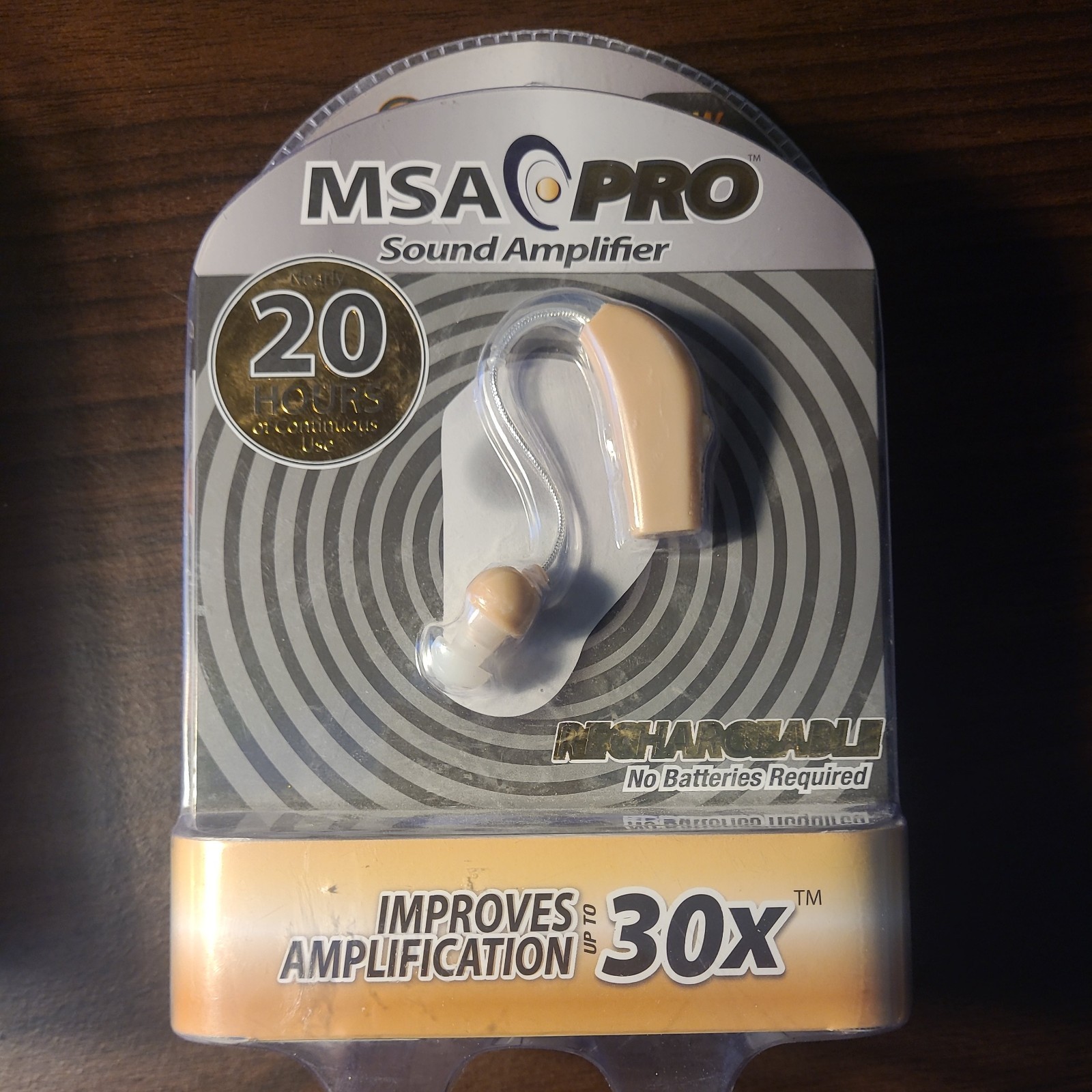 New 2 MSA PRO Rechargeable Sound Hearing Amplifier Hearing Aid Amplification 30x