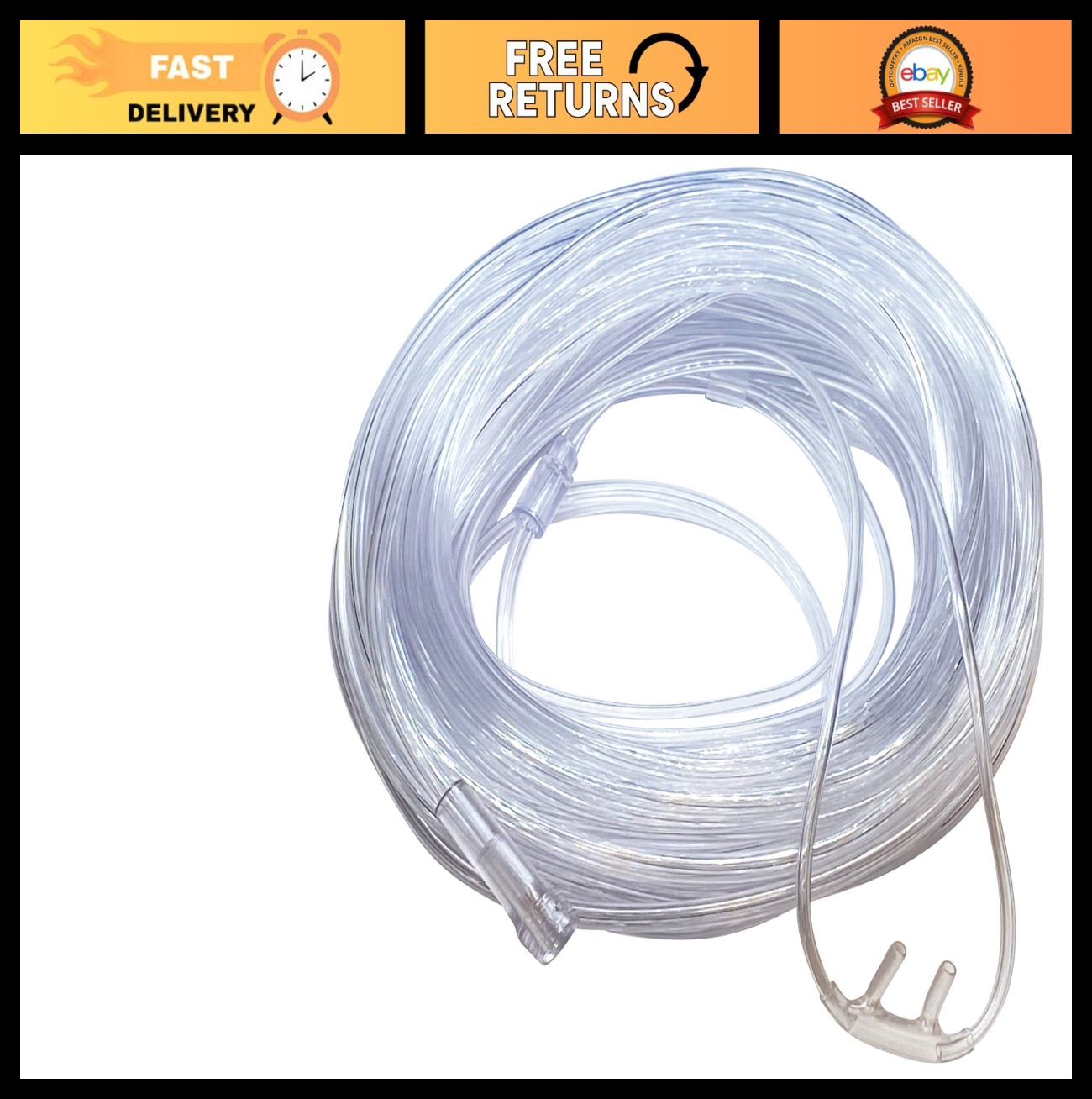 Adult Comfort Plus Cannula 50′ Kink Resistant Tubing – 1 Pack for Oxygen Therapy