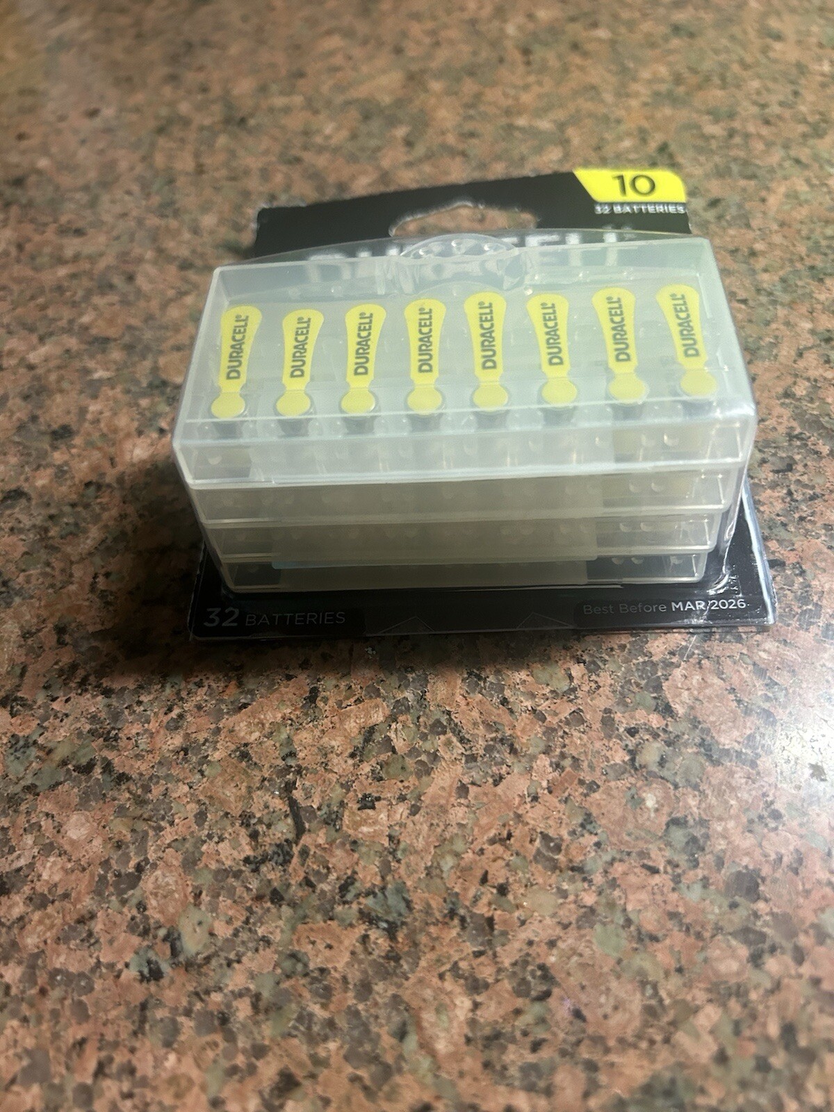 DURACELL. Zinc Air 1.45 V.DA10B32.Brand New.32 Batteries. Exp.mar 2026