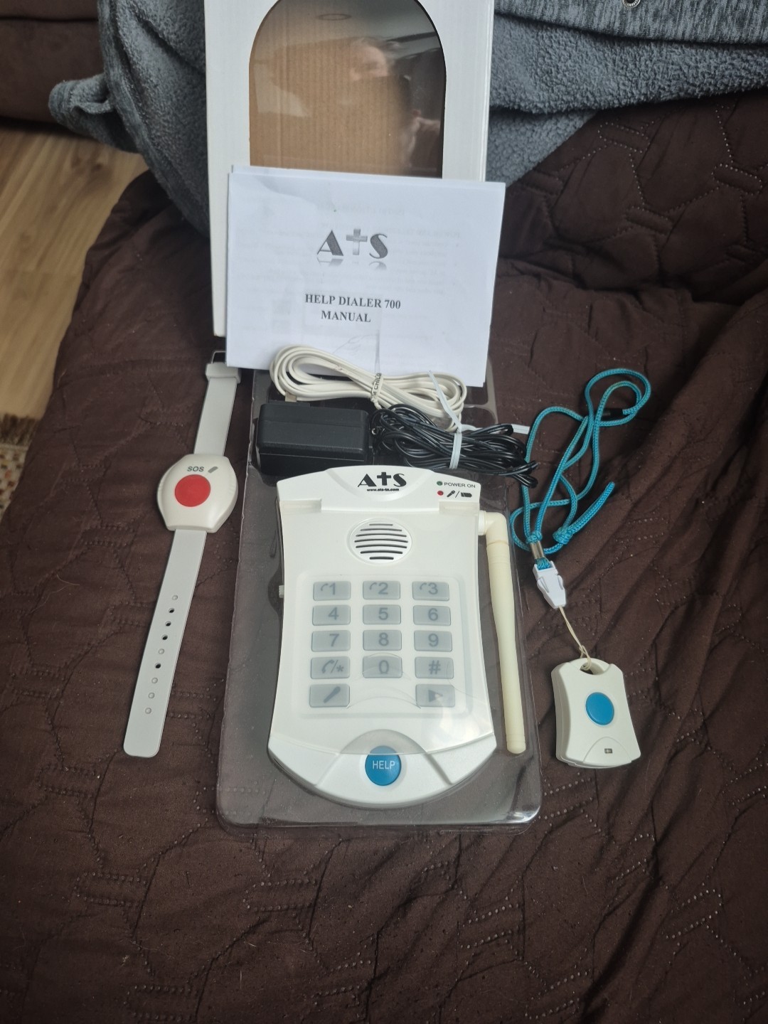 HELP Dialer 700 Medical Alert System With Necklace & Wristband/Bracelet